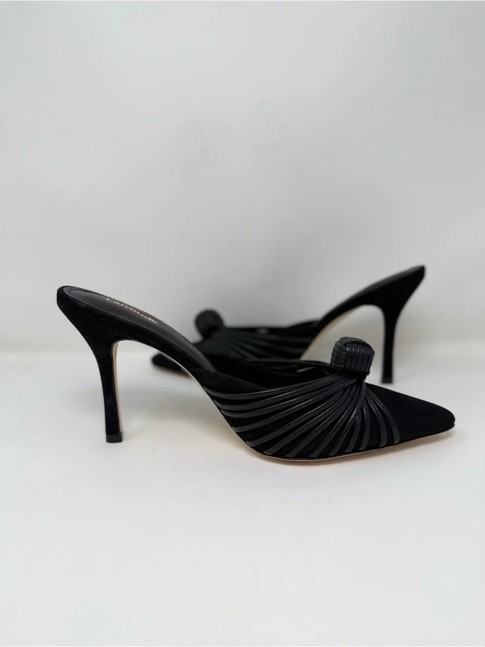 New Larroude Valerie Stiletto Pump Black Sz 10